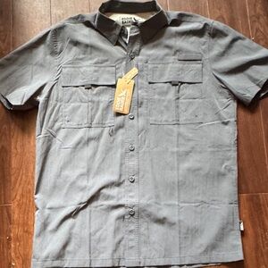 Eddie Bauer Men's Charcoal Button Down Shirt
